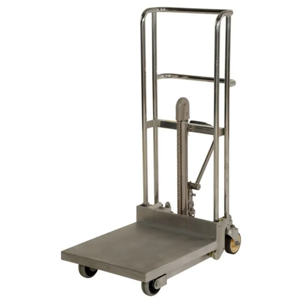 Stainless Steel Hydraulic Hefti-Lift 35-13/16 In. x 52-1/8 In. 450 Lb. Capacity Silver