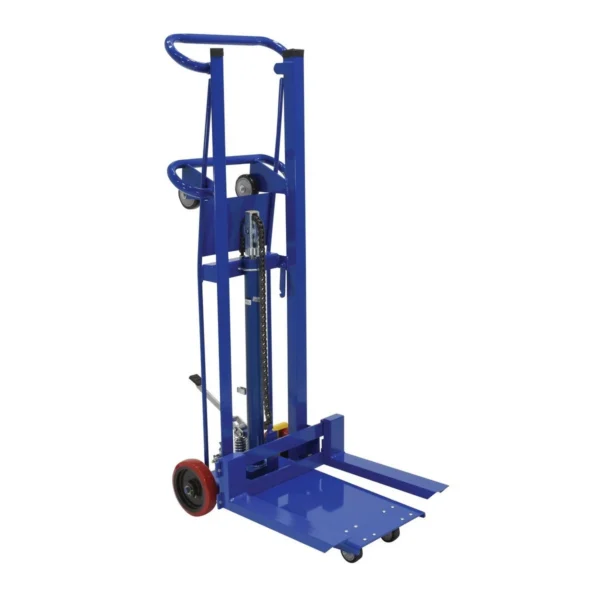 Steel Hydra Lift Cart with Forks 22 In. x 20 In. 750 Lb. Capacity Blue