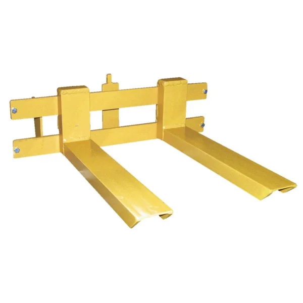Steel Adjustable Forks Attachment 6 In. to 22 In. For Hydraulic Lift Cart Model Yellow