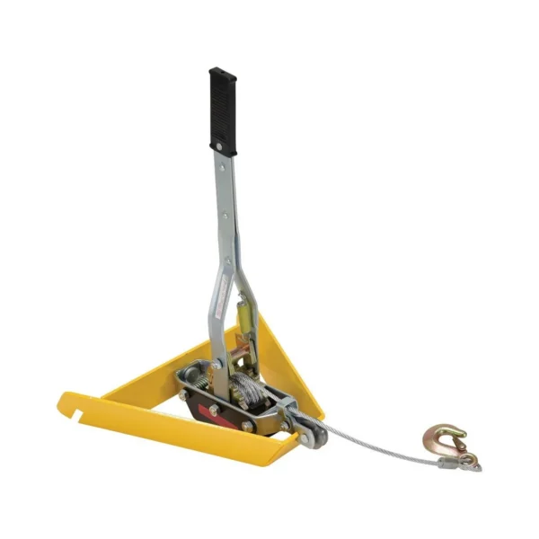 Steel Hand Crank Winch & Hook Attachment For Hydra Lift Cart Model Yellow