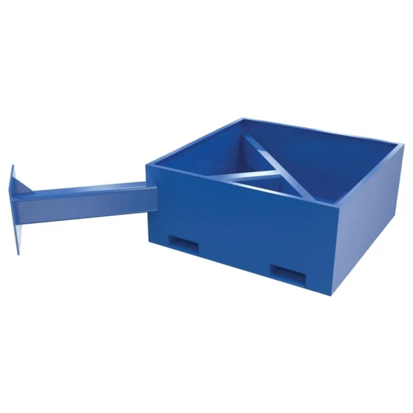 Steel Offset Empty Concrete Base 18 In. Height For JIB Crane Models Blue