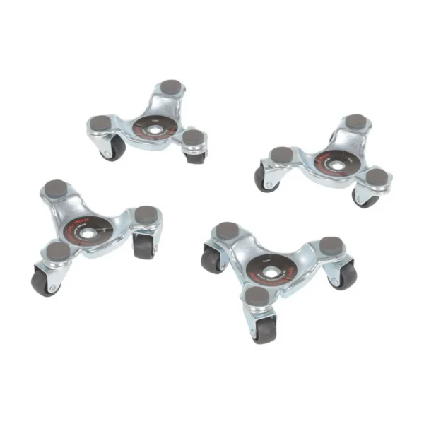 Steel Leg Dolly 5-13/16 IN. x 6-3/8 In. x 2-1/2 In. 200 Lb. Capacity 4 Pack Silver