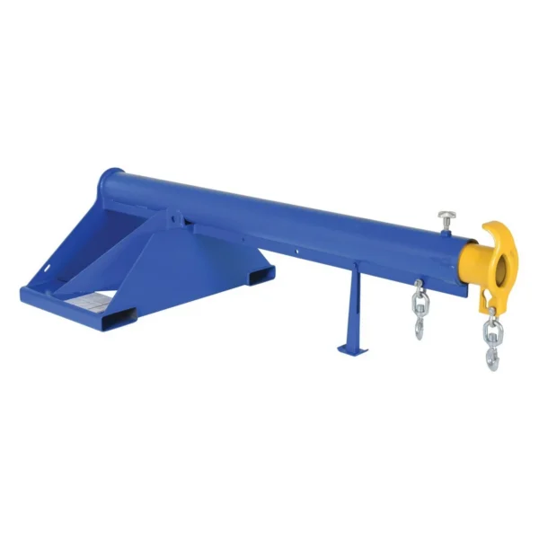 Steel Telescoping Lift Boom 36 In. Fork Pocket Center 4,000 Lb. Capacity Blue and Yellow