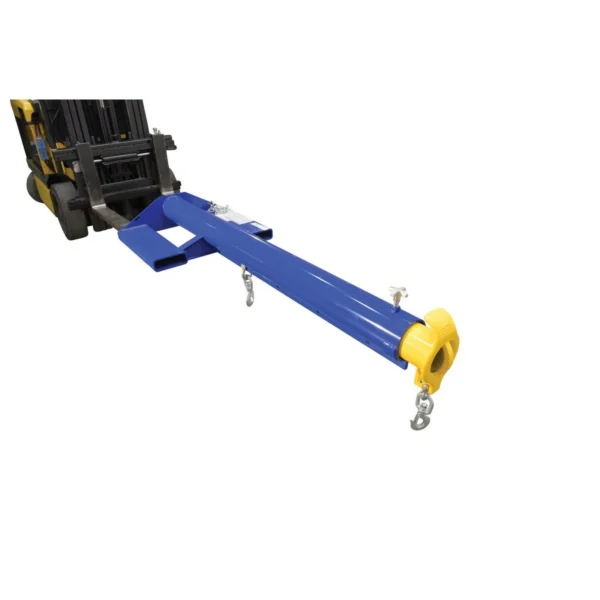 Steel Economy Telescoping Lift Boom 24 In. Fork Pocket Center 6,000 Lb. Capacity Blue and Yellow