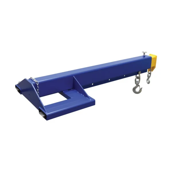 Steel Economy Telescoping Lift Boom 36 In. Fork Pocket Center 8,000 Lb. Capacity Blue and Yellow