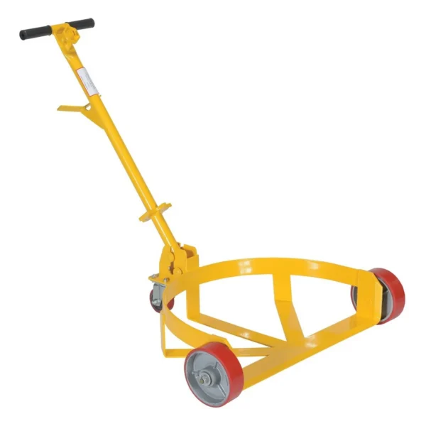 Steel Low Profile Drum Dolly with Poly On Steel Casters 21-5/8 In. x 31-5/8 In. x 37-5/8 In. 1200 Lb. Capacity Yellow