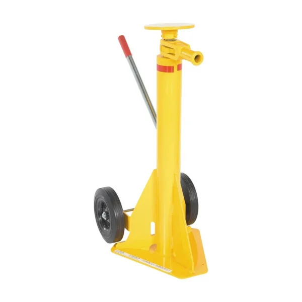 Steel Trailer Stabilizing Ratchet Jack 26-5/8 In. x 17-5/8 In. x 39 In. 40,000 Lb. Capacity Yellow