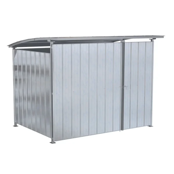 Galvanized Multi Duty Shed with Front Doors 95-1/2 In. x 120 In. x 90-1/16 In. Silver