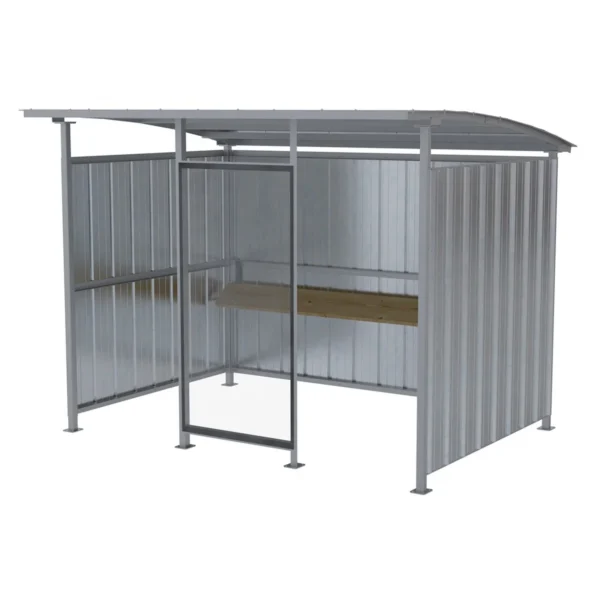 Galvanized Multi Duty Smokers Shelter 95-1/2 In. x 120 In. x 90-1/16 In. Silver