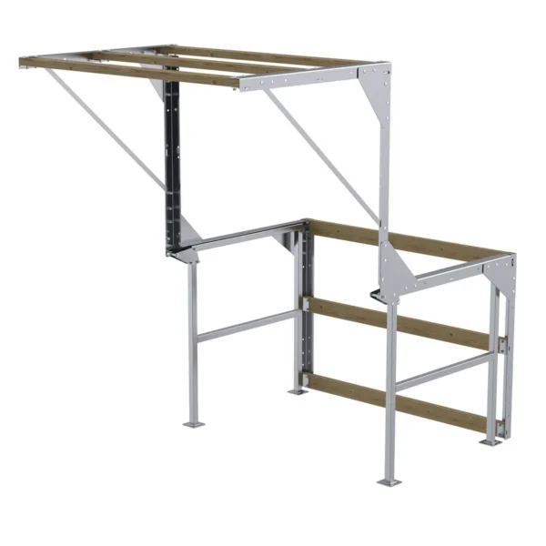 Aluminum Knockdown Mezzanine Safety Gate 42-7/8 In. Handrail Height Silver