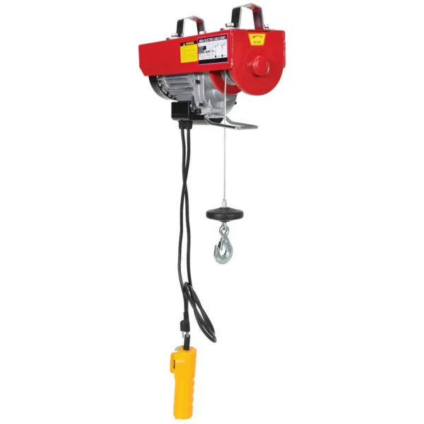 Steel Mini Cable Hoist Option 15-1/8 In. x 5-3/4 In. x 8-7/8 In. 400 Lb. Capacity Red