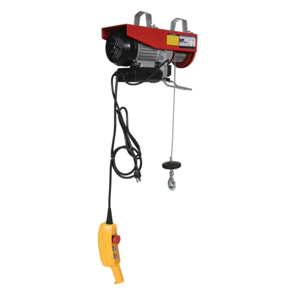 Steel Mini Cable Hoist Option 16 In. x 6-1/4 In. x 10 In. 750 Lb. Capacity Red