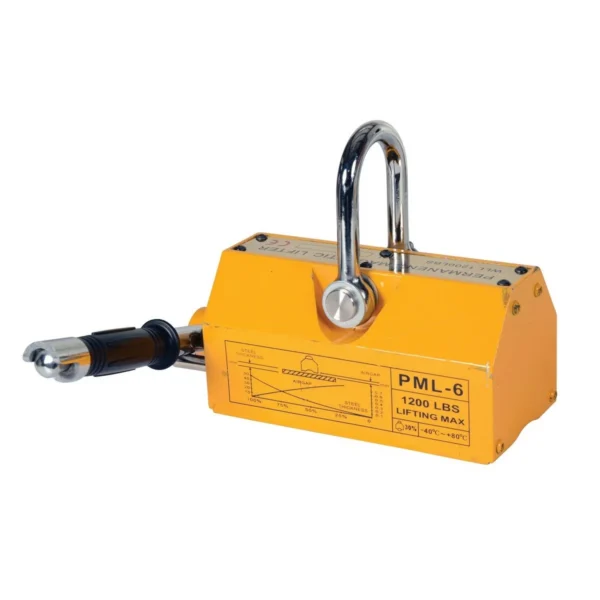Magnetic Lifter 10-3/4 In. x 11 In. x 8-1/2 In. 1200 Lb. Capacity Yellow