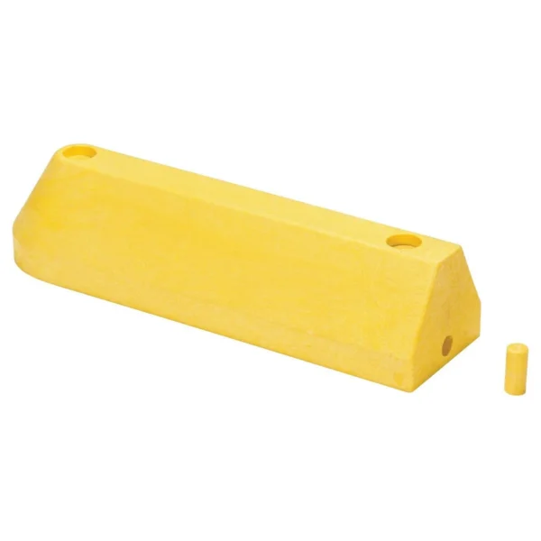 100% Recycled Plastic End Section Modular Guard Curb 21-1/4 In. x 6 In. x 5 In. Yellow