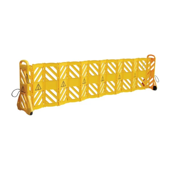 Plastic Mobile Safety Barrier 23 In. x 13 In. x 40 In. Yellow