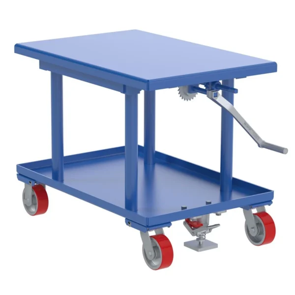 Steel High Profile Post Table 24 In. x 36 In. 2000 Lb. Capacity Blue
