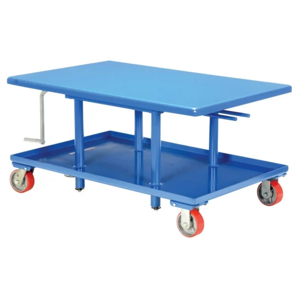 Steel Low Profile Post Table 30 In. 60 In. 2000 Lb. Capacity Blue