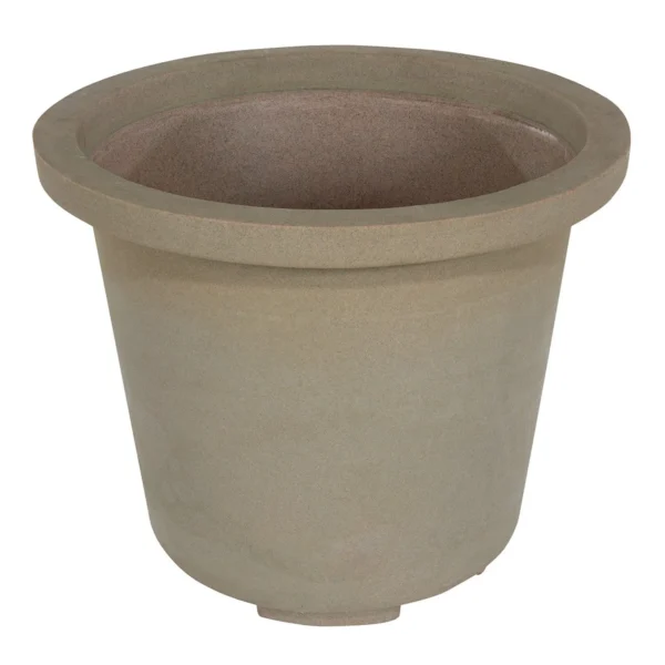 Plastic Industrial Planter 36-1/4 In. x 36-1/4 In. x 36-1/4 In. 65 Gallon 800 Lb. Capacity Granite Khaki