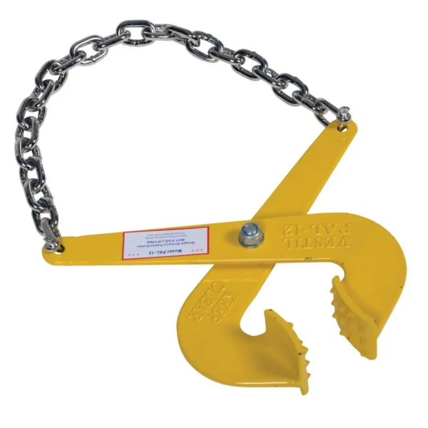 Steel Single Scissor Pallet Puller 7 In. Jaw Opening 5000 Lb. Pulling Capacity Yellow