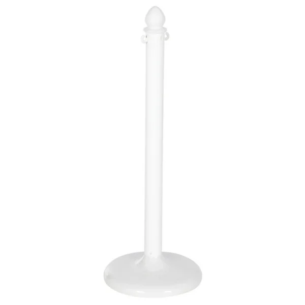 Plastic Barricade Floor Mounts 4 Pack 14 In. x 14 In. x 38-1/2 In. White