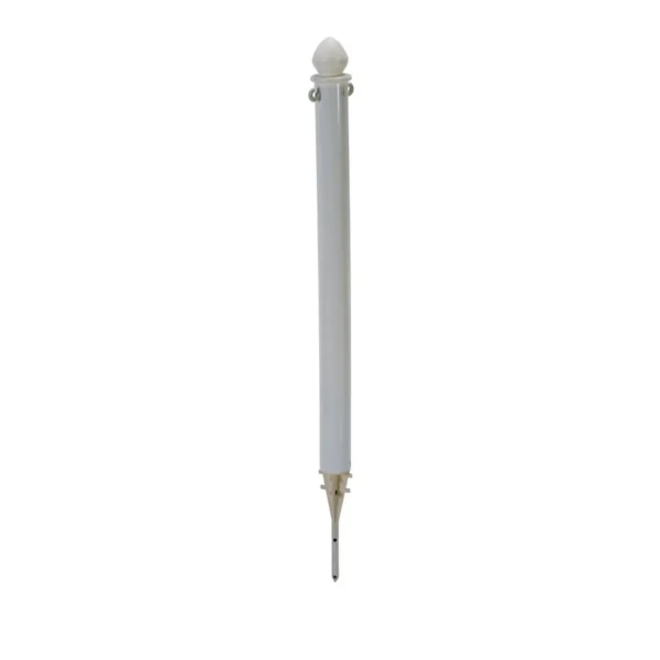 Plastic Barricade Ground Stake 4 Pack 2-1/2 In. x 2-1/2 In. x 45 In. White