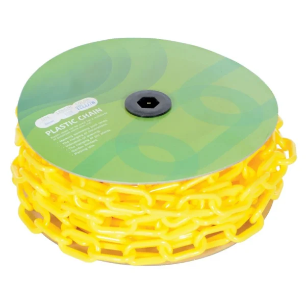 Plastic Chain Barricade 2 In. x 2 In. Yellow