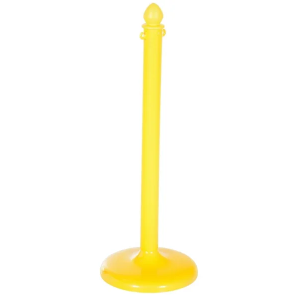 Plastic Barricade Floor Mounts 4 Pack 14 In. x 14 In. x 38-1/2 In. Yellow