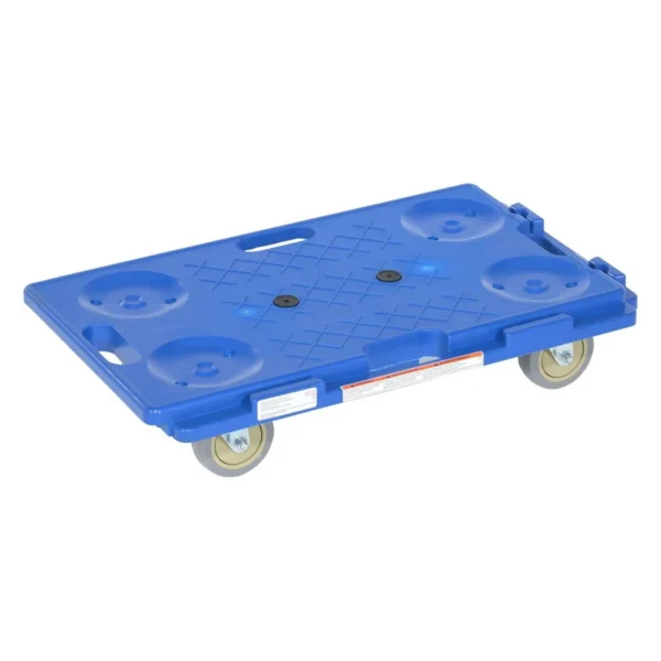 Plastic Interlocking Dolly 26-3/4 In. x 15-3/4 In. x 6-1/2 In. 250 Lb. Capacity Blue