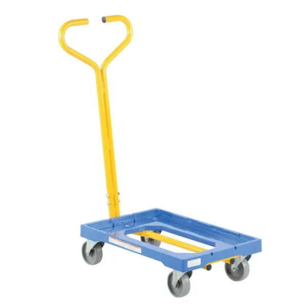 Polyethylene Dolly with Handle 24-1/2 In. x 16 In. x 37-1/2 In. 500 Lb. Capacity Blue