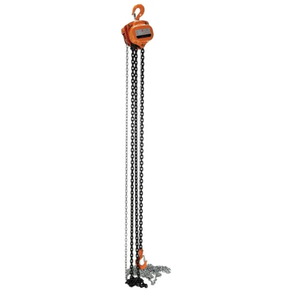 Professional Hand Chain Hoist 20 Ft. Lift Height 4,000 Lb. Capacity Orange
