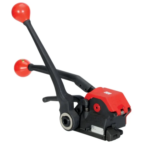 Cast Aluminum Cold Environment Application Steel Strapping Tensioner/Sealer/Cutter 1/2 In. to 3/4 In. Red/Black