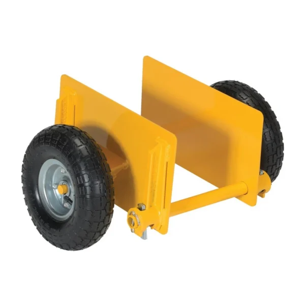 Steel Adjustable Panel Dolly With Pneumatic Wheels 20-7/8 In. x 15 In. x 11-1/2 In. 600 Lb. Capacity Yellow