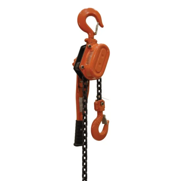 Steel Professional Lever Hoist 5 Ft. Lift Height 6,000 Lb. Capacity Orange