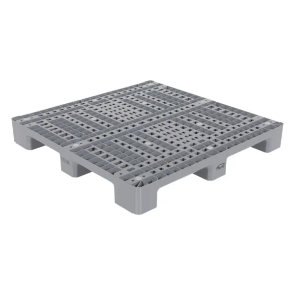 High Density Polyethylene Solid Top Rackable Pallet/Skid 47-1/2 In. x 47-1/2 In. x 5-1/2 In. 13,000 Lb. Floor Capacity Gray