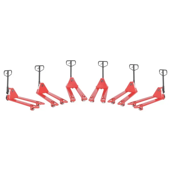 Steel Low Profile Pallet Trucks 6 Pack 21 In. x 48 In. 4,000 Lb. Capacity Red