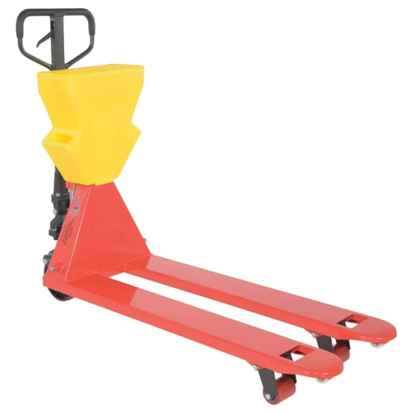 Steel/Plastic Pallet Truck 61-3/16 In. x 20 In. x 48 In. 5500 Lb. Capacity Red with Yellow P-Caddy