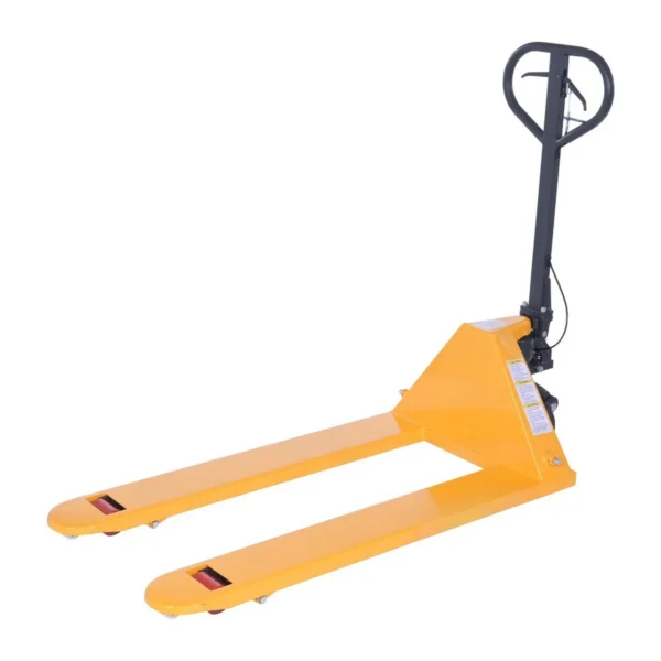 Steel Pallet Truck with Brake 66 In. x 27 In. x 49 In. 5500 Lb. Capacity Yellow