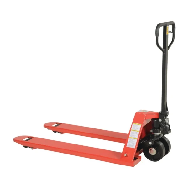 Steel Pallet Truck with Steel Wheels 61 In. x 27 In. x 48 In. 5500 Lb. Capacity Red