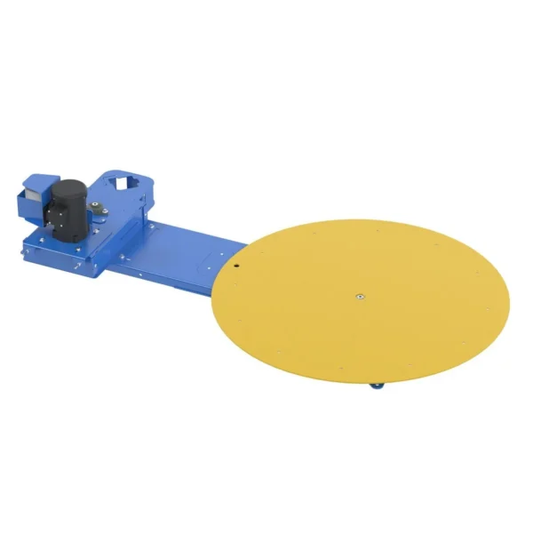 Steel Low Profile Powered Carousel 50 In. Table Diameter 4000 Lb. Capacity Blue/Yellow
