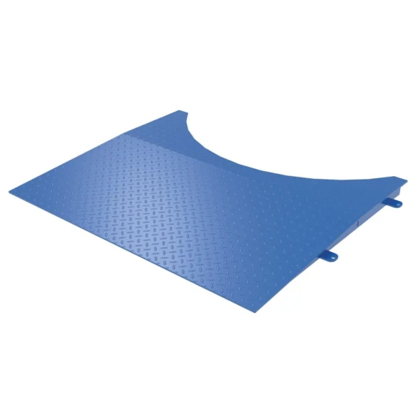 Steel Low Profile Powered Carousel Approach Ramp 48 In. Usable Width 4000 Lb. Capacity Blue