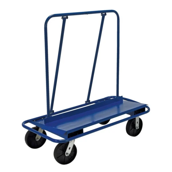 Steel Drywall/Panel Cart With Glass Filled Nylon Wheels 48 In. x 23 In. x 48 In. 3000 Lb. Capacity Blue