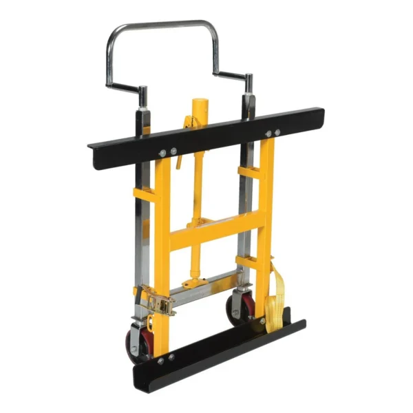 Steel Pallet Rack Lifting Dolly 10 In. x 46 In. x 49-1/4 In. 750 Lb. Capacity Yellow