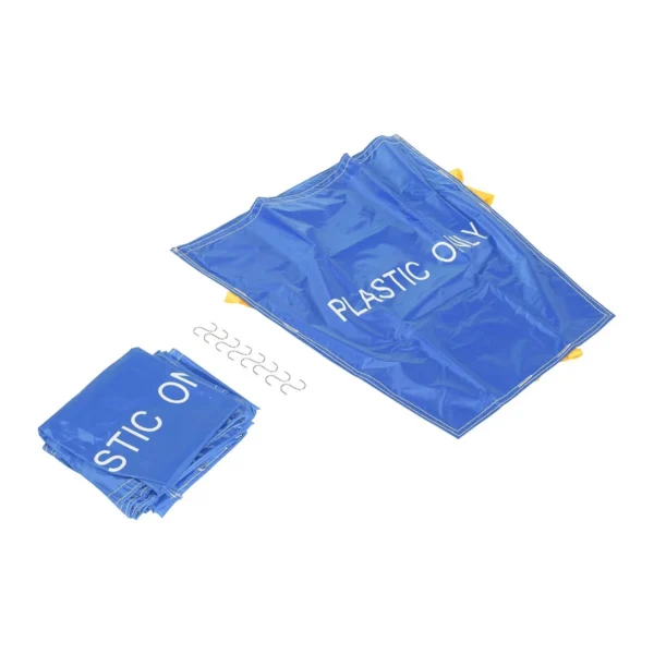 Polyester Pallet Rack Trash Bag 5 Pack 1/16 In. x 37 In. x 40 In. Blue with White Lettering
