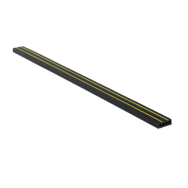 Rubber PVC Edge Guard 2-3/8 In. x 3/4 In. Slot Black/Yellow