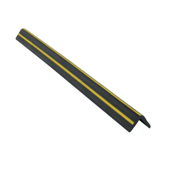 Rubber PVC Edge Guard 2 In. x 2 In. Slot Black/Yellow