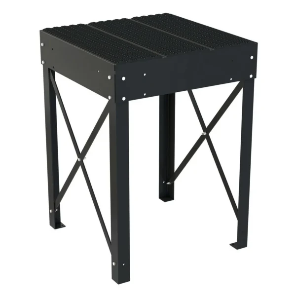 Steel Personnel Work Platform 70 In. Tall 36 In. x 36 In. Black