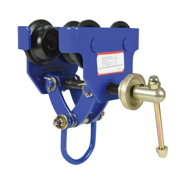 Steel Quick Install Manual Trolley 6-3/4 In. x 11-3/4 In. x 10-1/4 In. 300 Lb. Capacity Blue