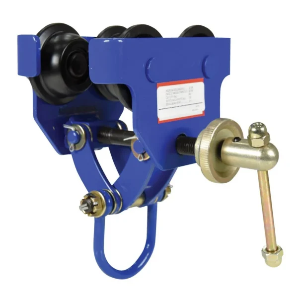 Steel Quick Install Manual Trolley 6-3/4 In. x 11-3/4 In. x 10-1/4 In. 600 Lb. Capacity Blue