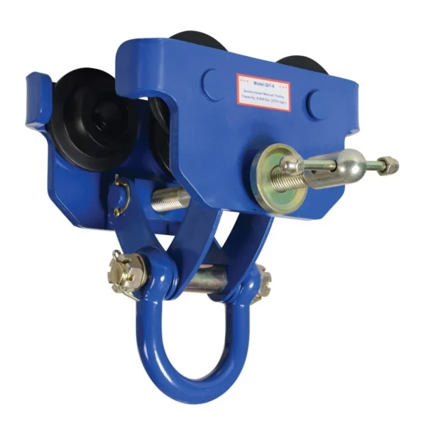 Steel Quick Install Manual Trolley 11 In. x 16-7/8 In. x 14-9/16 In. 6000 Lb. Capacity Blue