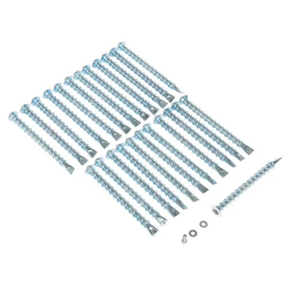 Steel Heavy Duty Asphalt Anchor Kit 24 Quantity 12 In. x 8 In. x 4 In. Silver